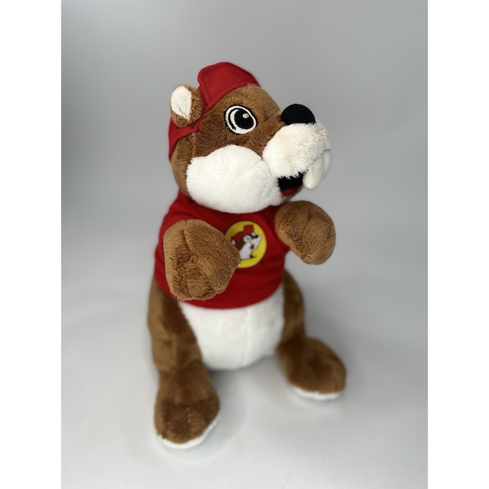 Official Buc-ee's 10" Plush Beaver Mascot by JAAG Red Shirt Cap